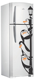 Adesivao de geladeira com pinguins