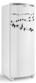 Adesivação de geladeira com pássaros