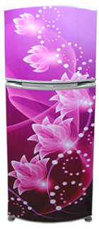 Adesivação de geladeira com flores