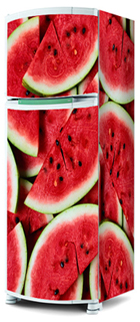 Adesivação de geladeira com frutas