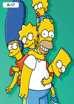 placas decorativas mdf Família Simpsons